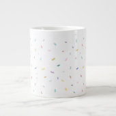 Zachte Waterverf Confetti Pattern Grote Koffiekop (Voorkant)