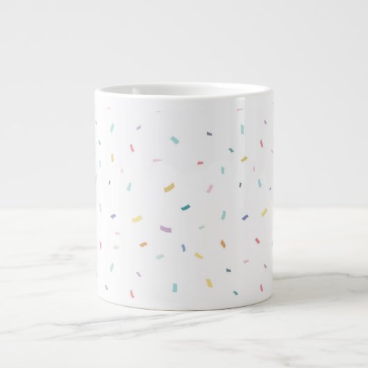 Zachte Waterverf Confetti Pattern Grote Koffiekop (Voorkant)
