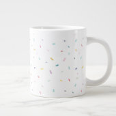 Zachte Waterverf Confetti Pattern Grote Koffiekop (Rechts)