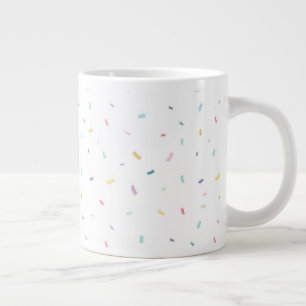 Zachte Waterverf Confetti Pattern Grote Koffiekop