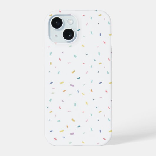 Zachte Waterverf Confetti Pattern iPhone 15 Case (Achterkant)