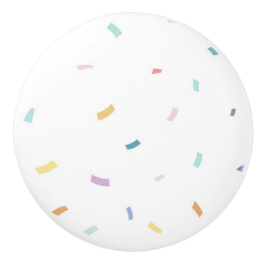 Zachte Waterverf Confetti Pattern Keramische Knop (Voorkant)