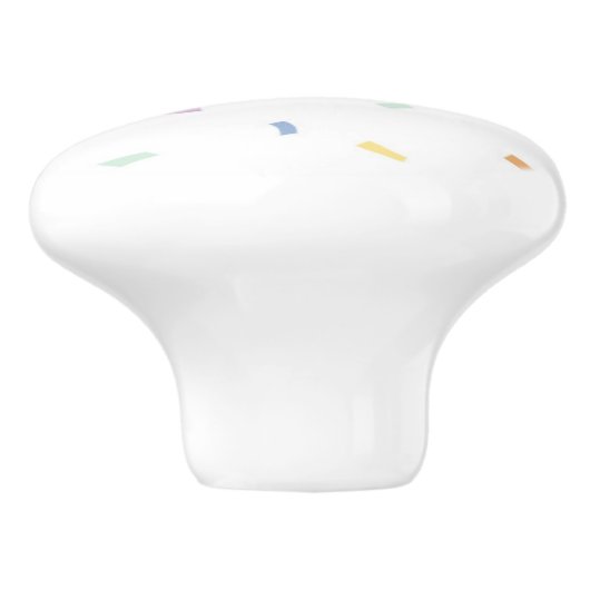 Zachte Waterverf Confetti Pattern Keramische Knop (Zijkant)