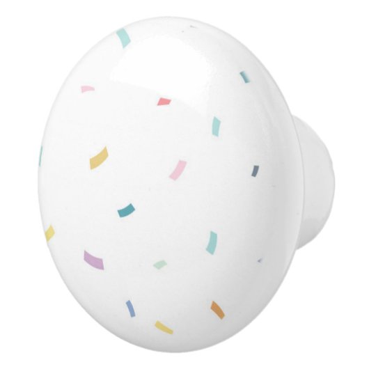 Zachte Waterverf Confetti Pattern Keramische Knop (Rechts)