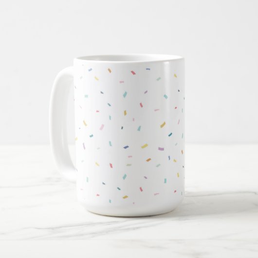Zachte Waterverf Confetti Pattern Koffiemok (Voorkant links)