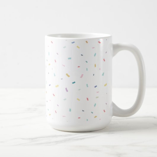 Zachte Waterverf Confetti Pattern Koffiemok (Rechts)