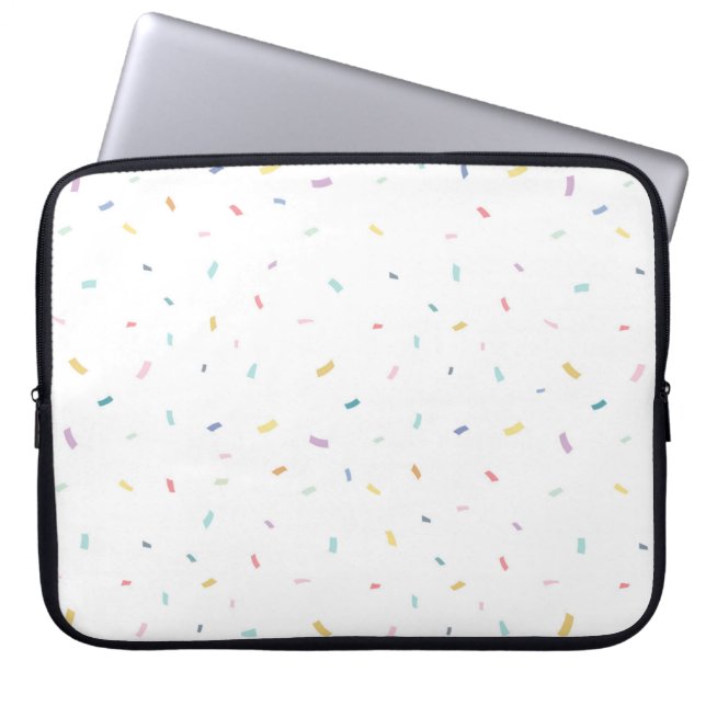 Zachte Waterverf Confetti Pattern Laptop Sleeve (Voorkant)