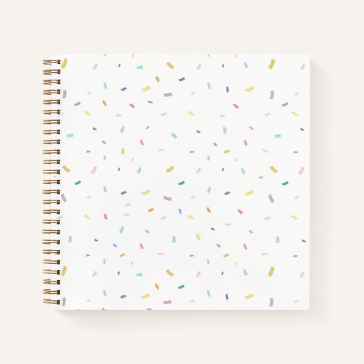 Zachte Waterverf Confetti Pattern Notitieboek (Voorkant)