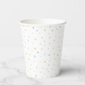 Zachte Waterverf Confetti Pattern Papieren Bekers (Achterkant)