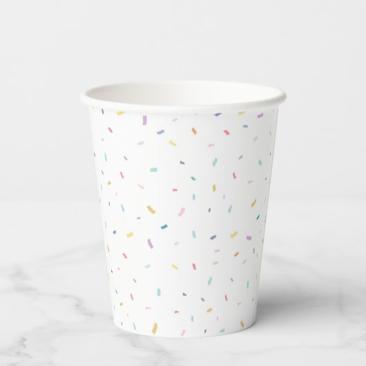 Zachte Waterverf Confetti Pattern Papieren Bekers (Achterkant)