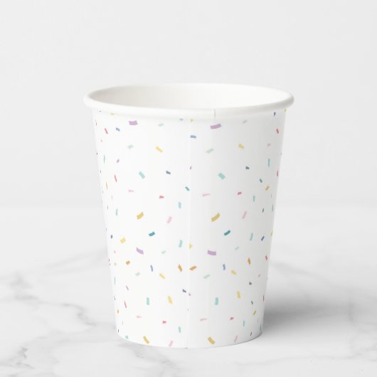 Zachte Waterverf Confetti Pattern Papieren Bekers (Rechts)