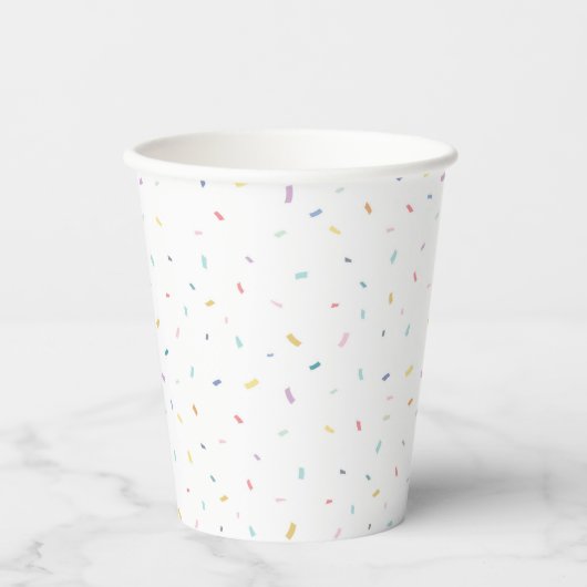 Zachte Waterverf Confetti Pattern Papieren Bekers (Voorkant)