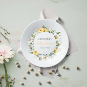 Zachte Waterverf Daisy Wildflower Baby shower Papieren Bordje