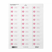Zachte waterverf donut retouradres sticker (Full Sheet)