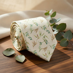 Zachte Waterverf Eucalyptus Stropdas