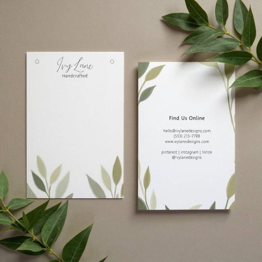 Zachte Waterverf Foliage Paintbrush Print Visitekaartje