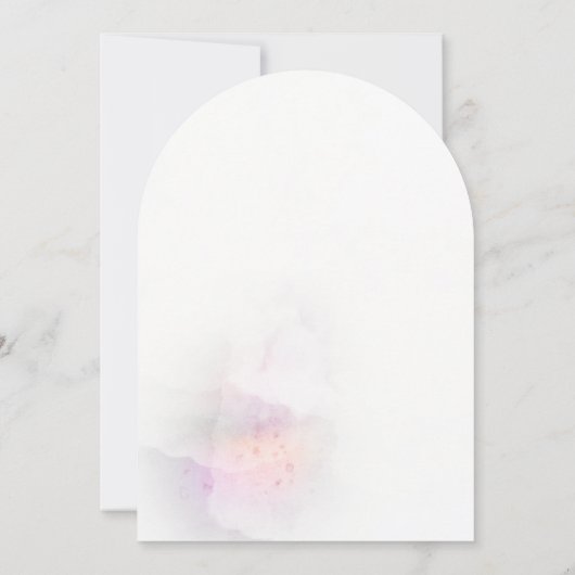 Zachte waterverf & Golden Cross Doopuitnodiging Kaart (Achterkant)