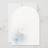 Zachte waterverf & Golden Cross Doopuitnodiging Kaart (Achterkant)