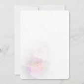 Zachte waterverf & Golden Cross Doopuitnodiging Kaart (Achterkant)