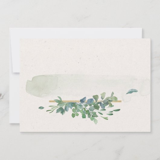 Zachte Waterverf Gouden groen briefpapier Note Kaa Notitiekaartje (Achterkant)