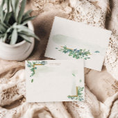 Zachte Waterverf Gouden groen briefpapier Note Kaa Notitiekaartje