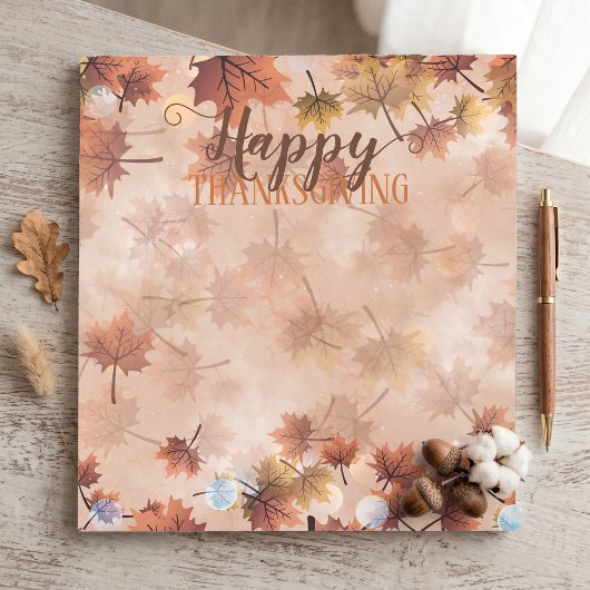 Zachte waterverf herfst Thanksgiving Notitieblok