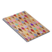 Zachte Waterverf Ijsjes Patroon Grappige Zomer Notitieboek (Rechterzijde)