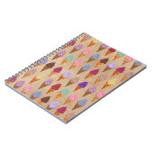 Zachte Waterverf Ijsjes Patroon Grappige Zomer Notitieboek (Linkerzijde)