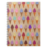 Zachte Waterverf Ijsjes Patroon Grappige Zomer Notitieboek (Voorkant)
