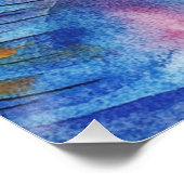 Zachte Waterverf Illustratie van een Kat - Whisker Perfect Poster (Hoek)