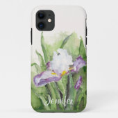Zachte Waterverf Iris iPhone 5 Hoesje (Achterkant)