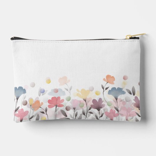 Zachte  Waterverf kunstbloemen gepersonaliseerd Etui (Achterkant)