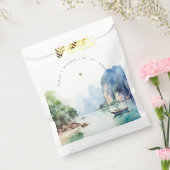 Zachte Waterverf Kust Thailand Zeelandschap Bruilo Bedankzakje (Gezegeld)