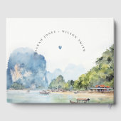 Zachte Waterverf Kust Thailand Zeelandschap Bruilo Gastenboek (Achterkant)