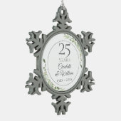 Zachte Waterverf met 25e Jubileum Tin Sneeuwvlok Ornament (Links)