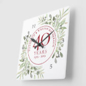 Zachte Waterverf met 40e Jubileum Vierkante Klok (Hoek)