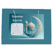 Zachte Waterverf Moskee Ramadan Sereniteit Groot Cadeauzakje (Achterkant)