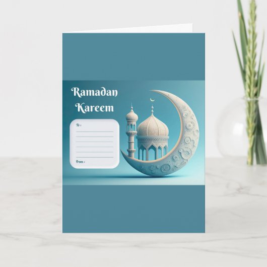 Zachte waterverf moskee Ramadan sereniteit Kaart (Voorkant)