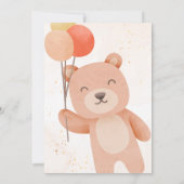 Zachte Waterverf Oranje Bloem Beer Kaart (Achterkant)