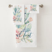 Zachte Waterverf pasta-bloeiende cactus Bad Handdoek (Insitu)