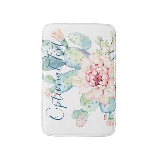 Zachte Waterverf pasta-bloeiende cactus Badmat (Voorkant Verticaal)