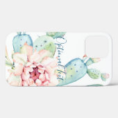 Zachte Waterverf pasta-bloeiende cactus Case-Mate iPhone Case (Achterkant (horizontaal))