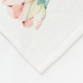 Zachte Waterverf pasta-bloeiende cactus  Fleece Deken (Hoek)