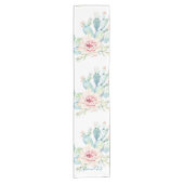 Zachte Waterverf pasta-bloeiende cactus Korte Tafelloper (Voorkant)