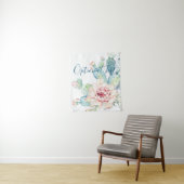 Zachte Waterverf pasta-bloeiende cactus Wandkleed (In situ)