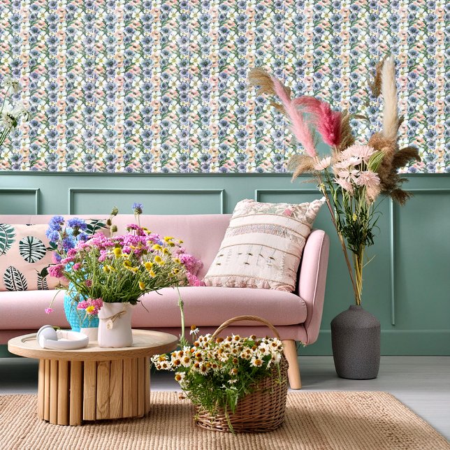 Zachte waterverf pastel bloem behang (Creator heeft geüpload)
