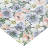 Zachte waterverf pastel bloem medium tafelloper (Hoek)