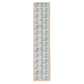 Zachte waterverf pastel bloem tafel runner korte tafelloper (Voorkant)