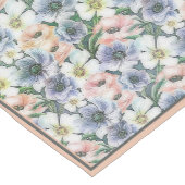 Zachte waterverf pastel bloem tafel runner korte tafelloper (Hoek)