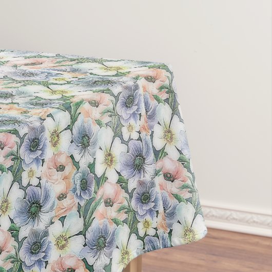 Zachte waterverf pastel bloem tafelkleed (Voorbeeld)